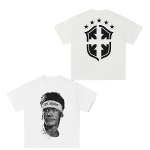 Neymar American Football Star Print 100%Cotton Short-sleeved T-shirt Men Women Clothing Athleisure Print Fashion Oversize Tee